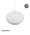 GLOBOSTAR® SOLEI 205-0008 Boho Κρεμαστό Φωτιστικό Οροφής με Ντουί 1 x E27 AC 220-240V IP20 - Λευκό - M30 x Π30 x Υ26cm